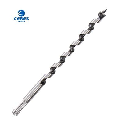 China black & white finish SDS shank 45 carbon steel material auger drill bits for wood drilling for sale