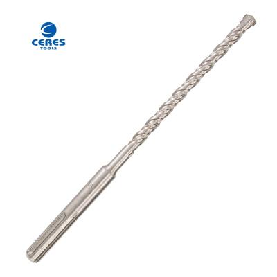 China SDS MAX shank flat tip double flutes hammer drill bits for concrete drilling for sale