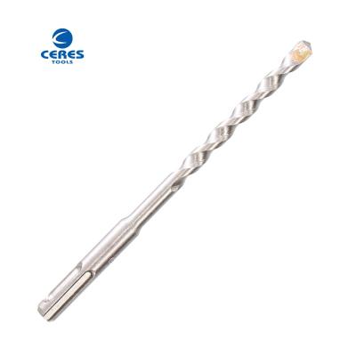 China SDS PLUS shank flat tip single flute hammer drill bits for concrete drilling for sale