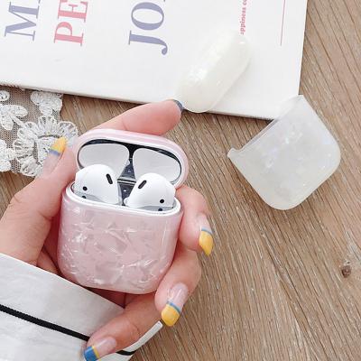 China Luxury Soft Conch Shell IMD Silicone Protect Cover For AirPods Case Luxury Conch Shell Earphone Case For Airpods 2 for sale