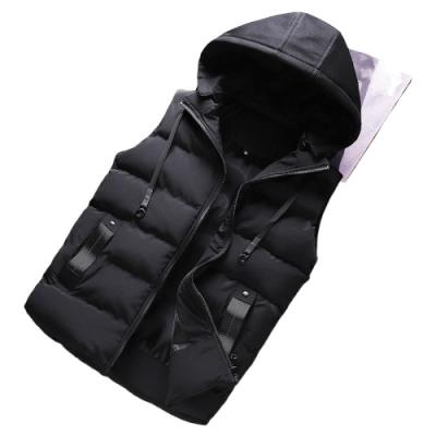 China Winter Trend Hooded Double Sided Anti-Pilling Cotton Double Sided Vest Men's Sleeveless Vest Jacket for sale