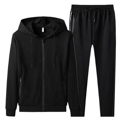 China 2021 Autumn Breathable High Quality Fabrics Sport Custom Made Jogging Men Two Piece Suits With Hoody for sale