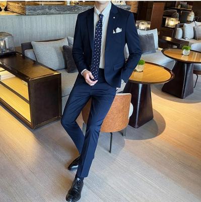 China high quality Anti-wrinkle suits for men 2021 slim fit suits set wedding slim formal suit for men for sale