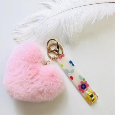 China Multifunctional Hot Sale Acrylic Pom Pom Keychain Credit Card Puller Acrylic Gripper for Long Nails for sale