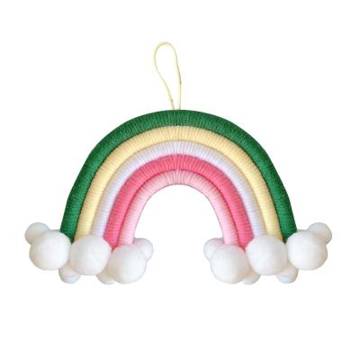 China Multifunctional Rainbow Macrame ETSY Boho Baby Room Decor Wide Rainbow Wall Hanging for sale