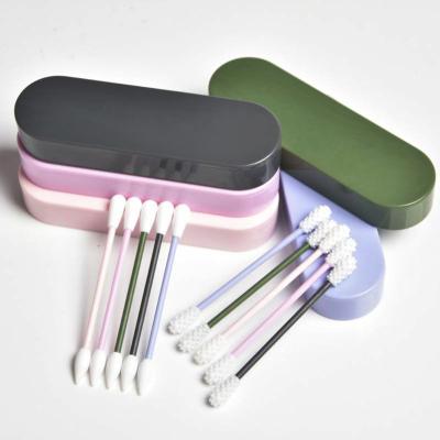 China 2020 New Product Idea Cosmetic Tool Eco Friendly Reusable Cotton Swab Cotton Buds With Case for sale