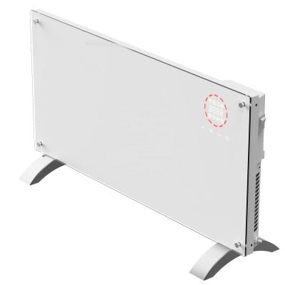 China Top Selling Comfortable Home Hotel Decor Wall Glass Flat Panel Heater 2KW With Touch Screen Led Display Panel for sale