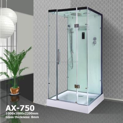 China AX-750 Square Modern Steam Shower Cabin Room with 8mm Tempered Glass in Manufacturer Price for sale