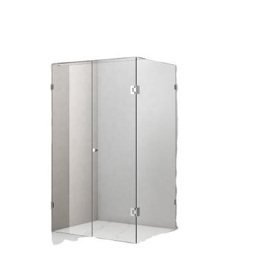 China aluminium material square tempered glass shower enclosure with zinc alloy pivot for sale