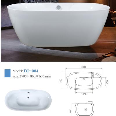 China Retangle Masage Bathtub Free Standing Acrylic Bathtub With Drainage for sale