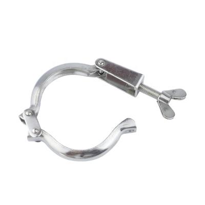 China Dairy Milk Mix Beverage Brew Beer Wine Flange Double Pin Clamp Tri For Sanitary Pipe Fitting Stainless Steel Adjustable Splined SS304/316 Flange Fit for sale