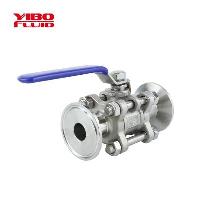 China General cf8m Sanitary Stainless Steel 3pc Flanged Ball Valve 304/316L METECH Tri Flange 3pc Manual Ball Valve 1000 for sale