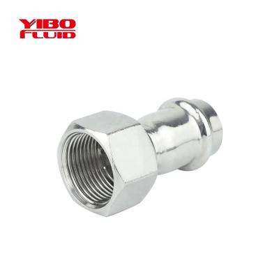 China 304 Stainless Steel Cooling Nipple Female Thread Hot/Cold Water System Dual Circuit Compress Coupling Straight Adapter Dual-Pressure Fittings for sale