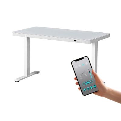 China Mobile Phone Adjustable Control (Height) Glass Standing Desk With Drawer Height Adjustable Desk Home Office Computer Table With Wireless USB Charged for sale