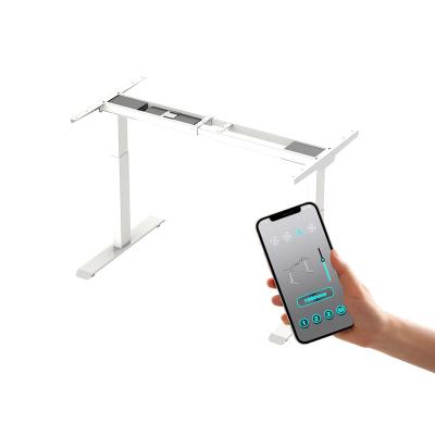 China Office Home Sit Stand Mobile Phone Blue Tooth Adjustable Ergonomic Electric Control Height (Height) Standing Desk for sale