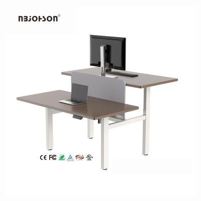 China Adjustable Standing Desk Sit Stand Up Office Table (Height) Four Leg Adjustable Ergonomic Electric Height for sale