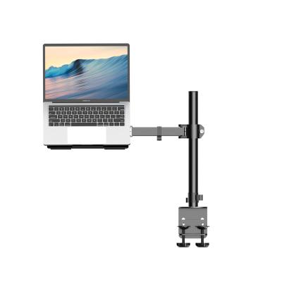 China Hot Selling Adjustable Metal LCD Monitor Mount Single Arm With Laptop Notebook Adapter for sale