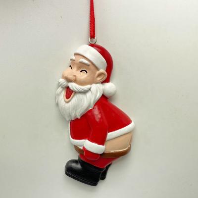 China 2022 USA Christmas Ornament Tree Buddees Santa Claus Christmas Tree Ornament Funny Dawdle for sale