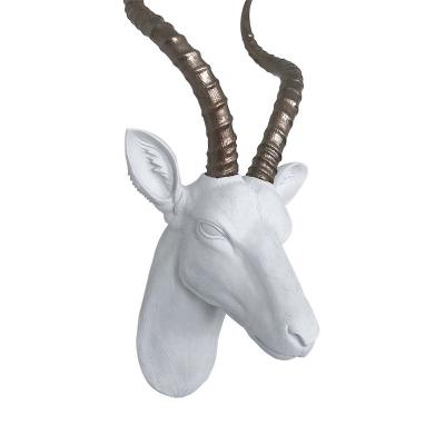 China Europe factory custom made best home decoration gift polyresin resin deer head for wall hanging for sale