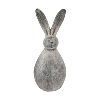 China Sturdy USA Cement Bunny Statue Cement Rabbit Garden Decoration Large for sale