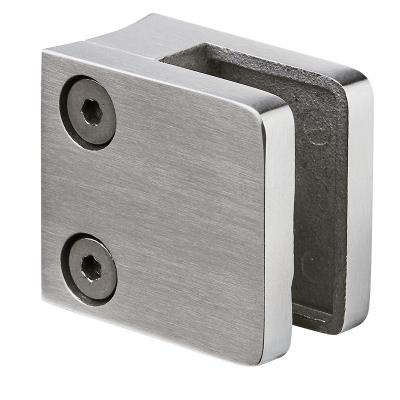 China Industrial Precision Casting Square Glass Clamp For Stainless Steel Stair Railing Fittings for sale