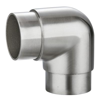 China Pipe lines plug in 304 stainless steel 90 degree elbow pipe fitting elbow connector for balustrade stair for sale