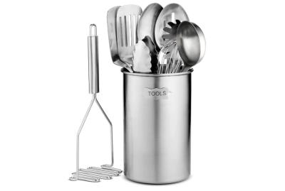 China Non Stick Stainless Steel Kitchen Utensil Sets Fingerprintfree OEM Available for sale