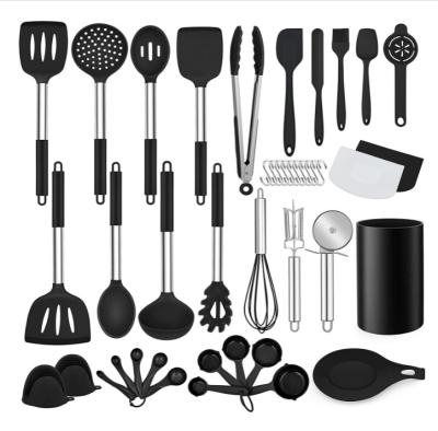 China FDA Kitchen Set Silicone Utensils , Multifunction Cooking Utensils Set Silicone for sale