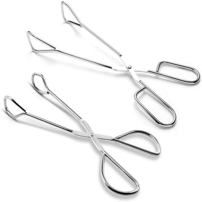 China LFGB 9.45 Inches Stainless Steel Kitchen Tongs For Cooking Serving Scissors for sale