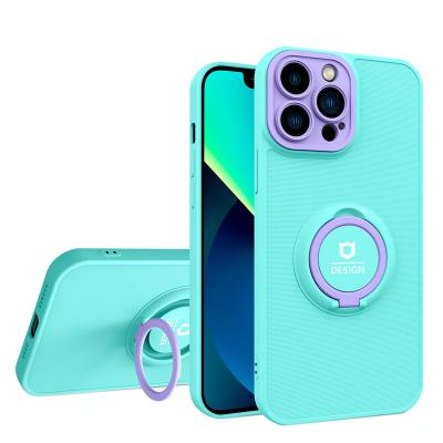 China Fashion Magnet Phone Holder TPU+PC+Magnet Shockproof Multifunction Phone Case For iphone Huawei xiaomi vivo oppo sumsung Motorola for sale