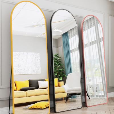 China Environmental Friendly Decorative Mirror Explosion Proof Framed Salon Framed Dressing Up Large Integral Mirror With Stand for sale