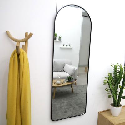 China Explosion Proof Environmental Friendly Full Standing Mirror Floor Mirror Arch Silver Color Backed Hanging Wall Mirror for sale