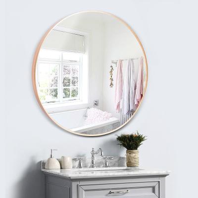 China Explosion-proof Durable Metal Framed Around Mirror In The Art Wall Mounted Mirror Vanity Mirror For Dressing Skin Care for sale