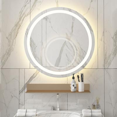 China New Arrival Environmental Friendly Explosion Proof Round Wall Mounted LED Bathroom Vanity Mirror Defogger For Home Hotel for sale