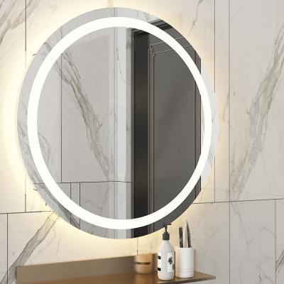 China Wholesale Environmental Friendly Explosion Proof Bathroom Vanity Mirror Toilet Decoration LED Round Mirror for sale