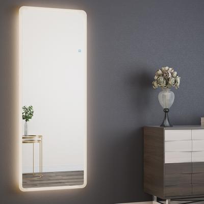 China Bright Rectangular Lighting Bathroom Bedroom Lighted Wall Mounted Led Lamp Bulbs Living Room Mirror for sale