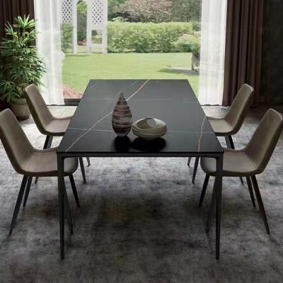 China Environment friendly rock beam dining table and chair rectangular dining table for sale