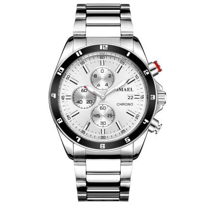 China Non-specific SL-9009 SMAEL recommend quartz watch for men waterproof multifunctional stainless steel relogio digital masculino for sale