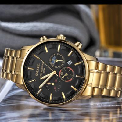 China Raymons SL-9096 Date Logo Wristwatch Men Stainless Steel Quartz OEM Brand Automatic Luxury Waterproof Hands Wristwatches for sale