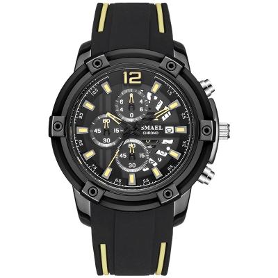 China Raymons SL-9081 Date Quartz Men's Military Sports Men's Wrist Watch Leather Strap Chronograph Automatic Analog Calendar Wrist Watch for sale