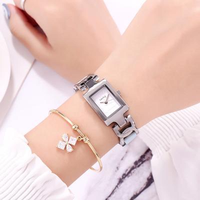 China Water Resistant Raymons WY-020 Design Square Beautiful Watches Women Fashion Casual Leather Band Wristwatch Ladies Watch for sale