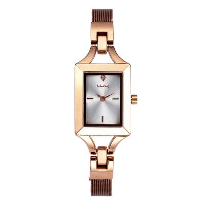 China Raymons WY-040 30M Water Resistant Quartz Movement Fashion Women Men Simple Design Waterproof Square Logo Accept Luxury Gold Watch With Diamond for sale