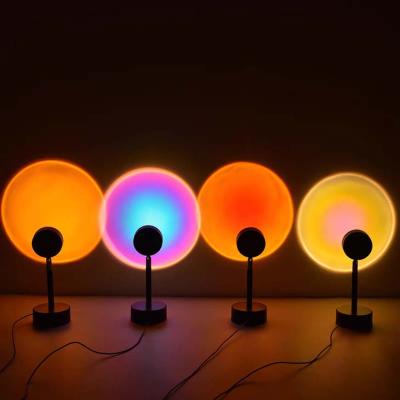 China Modern Simple Modern Sun Projector LED Bedside Lamp Mini Led Sunset Light for sale