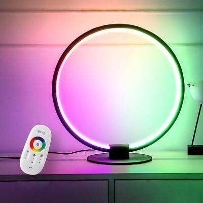 China Popular Modern Modern Color Changing RGB Lamp Hotel Villa Interior Decoration Led Table Lamp for sale