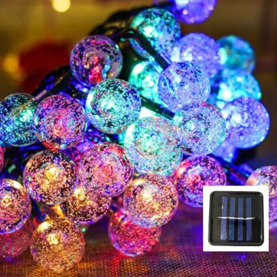 China String Light Outdoor Waterproof Christmas Solar Powered String Lights Decor Round Solar Power Led String Light for sale