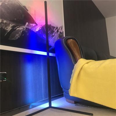 China Modern New Arrival Nordic Simple Designer Remote Controlled Adjustable Vertical RGB Led Standing Corner Light Floor Lamp for sale