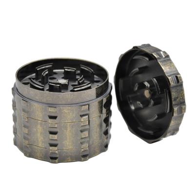 China New Large Aluminum Alloy Smoke Herb Grinder 63mm Diameter Four Layers Zinc Alloy for sale