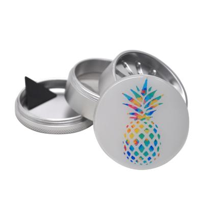 China New Aluminum Alloy Four Layer Smoke Grinder Pineapple Tobacco Herb Zinc Alloy Grinder for sale