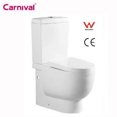 China High Capacity Modern CE Watermark Certificate Designer Automatic Operation Bathroom Two Piece Toilet MES 2582 for sale