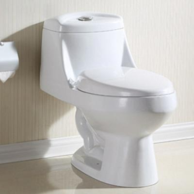 China Double-Flow Siphonic Strap Saving Water Extended One Piece Self Toilet L018 for sale